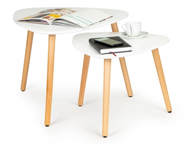 Set van 2 Scandinavische salontafels wit