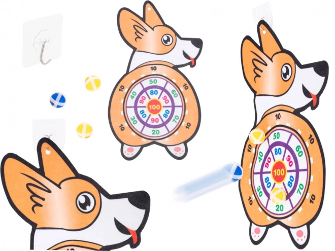 Kinderspel Corgi doel met zachte ballen
