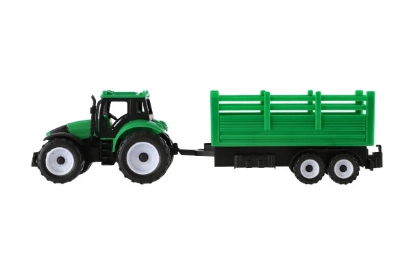 Plastic tractor met aanhanger