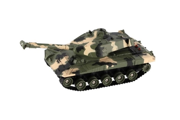 RC tank plastic 27cm 27MHz op batterijen + oplaadpakket met geluid in doos 37x17x19cm