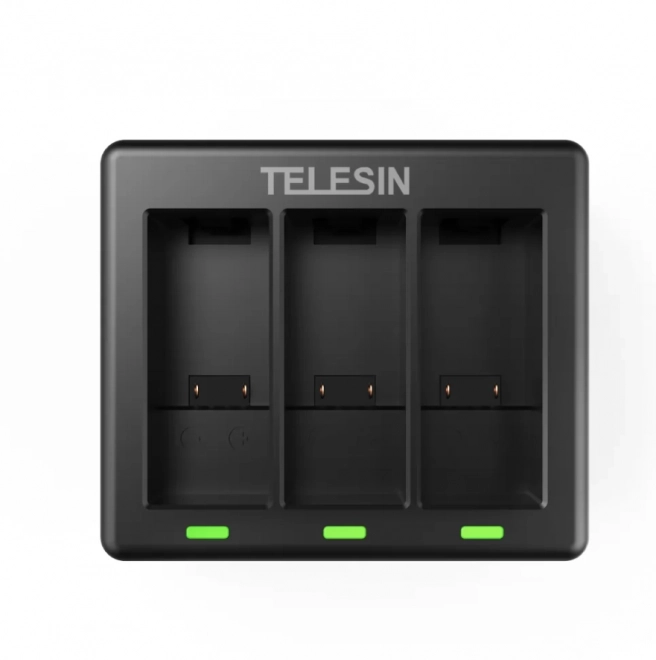 3-sleuven oplader Telesin voor GoPro Hero 12 / Hero 11 / Hero 10 / Hero 9