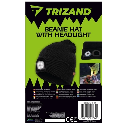 Wintermuts met zaklamp - Zwart Trizand 22663