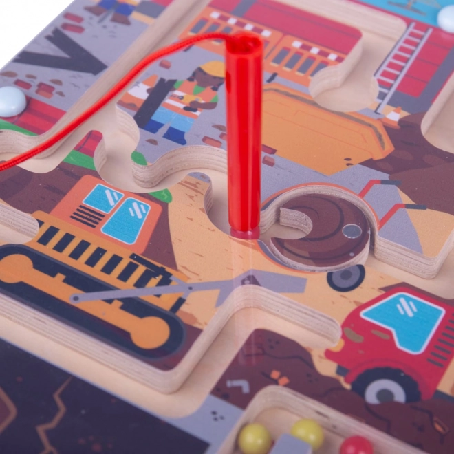 Magnetic Maze Toy Construction by Bigjigs