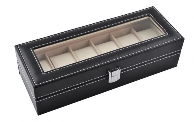 Watch And Jewelry Organizer With 6 Compartments