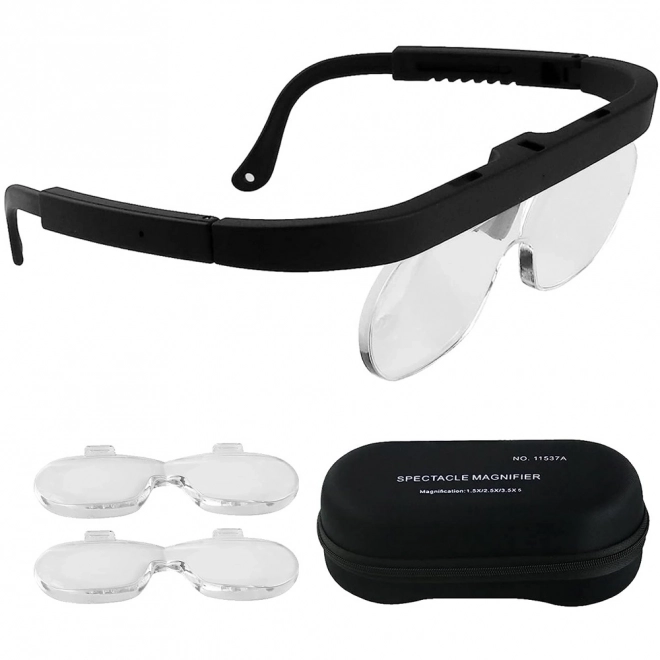 Adjustable Magnifying Reading Glasses with Interchangeable Lenses