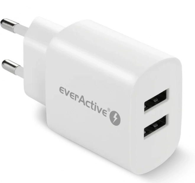 Lader voor stopcontact 2X USB 2,4A wit