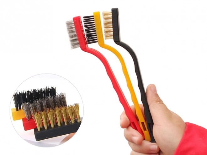 Set van drie draadborstels