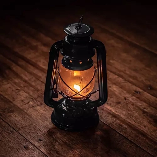 zwarte olielamp 24cm