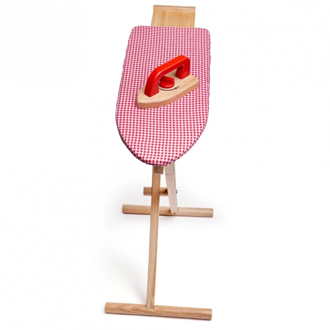 Houten strijkplank en strijkijzer voor kinderen