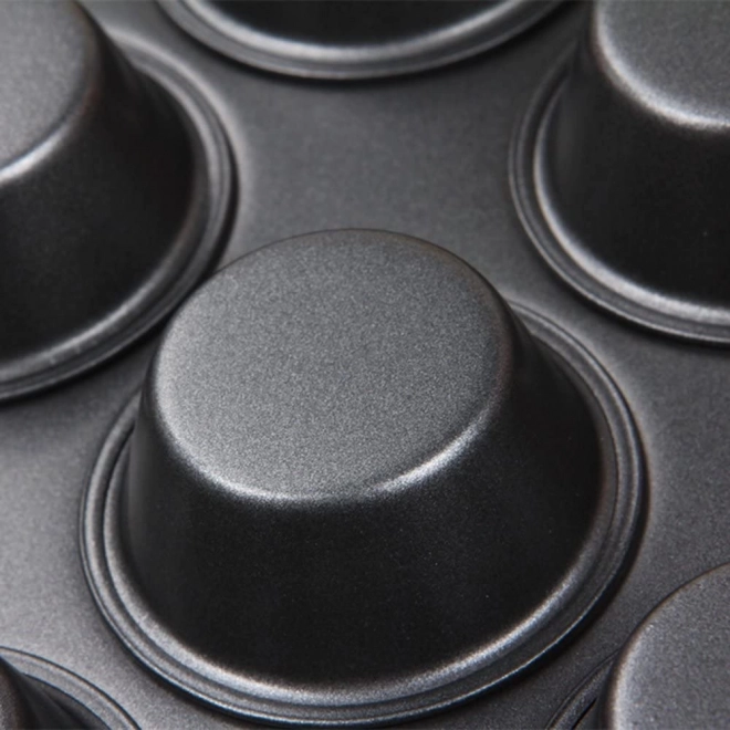 Moule à muffins en téflon avec 12 caissettes en silicone