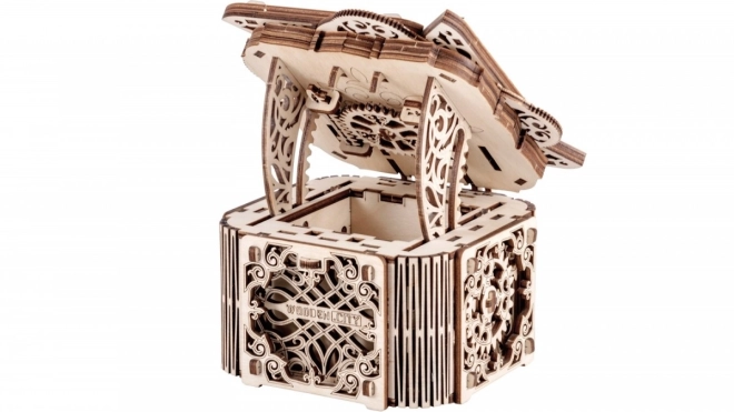 Houten mechanische puzzel Geheime Doos