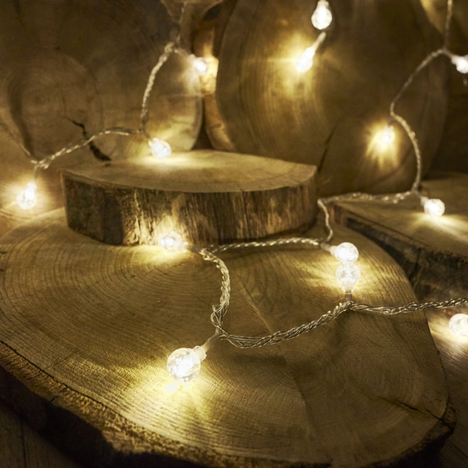 Warm White 100 LED Globe String Lights 10m