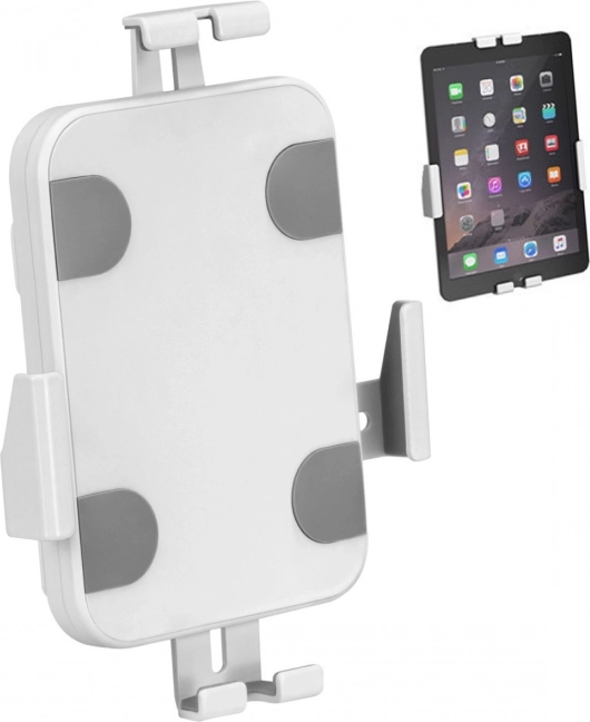 Wandhouder voor tablet met vergrendeling MACLEAN, voor tablets 7,9"–11", wit
