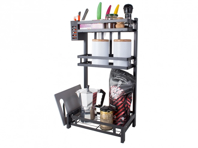 Metalen drielaagse keukenorganizer