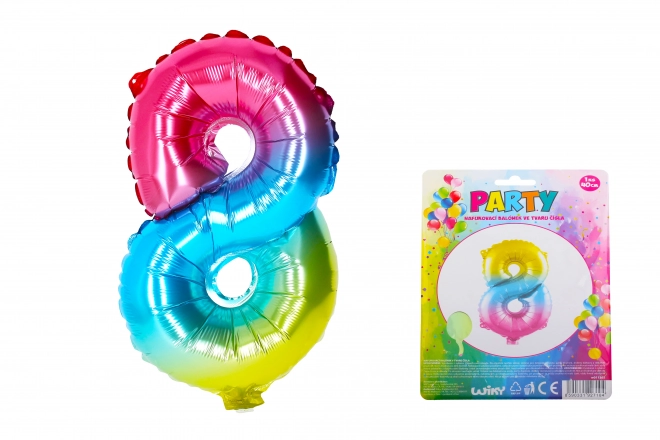 Regenboog opblaasbare ballon - nummer 8