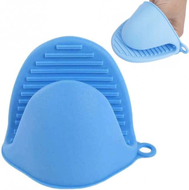 Blue Silicone Kitchen Mitt