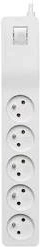 Overspanningsverlengdoos ZX 510, 1 stopcontact, 1,5 m, grijs