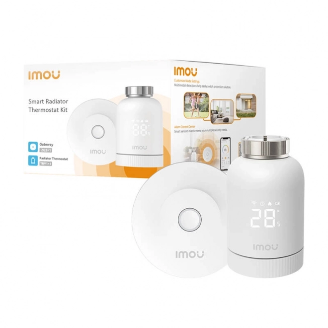 Têtes thermostatiques intelligentes IMOU ZigBee avec 6 adaptateurs et passerelle