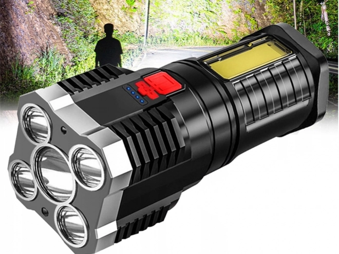 Leistungsstarke LED-Camping-Taschenlampe mit Akku