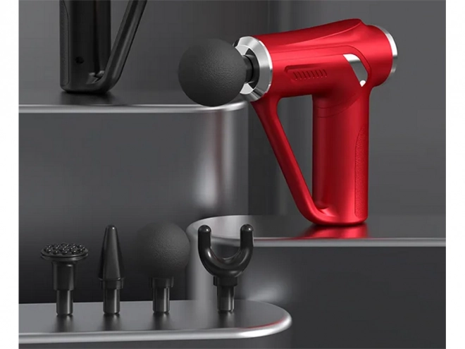 Sterk massagepistool met 4 opzetstukken