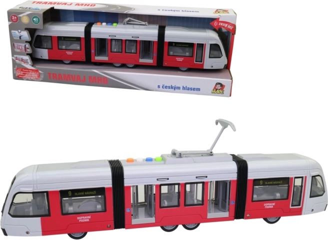 Friction Tram with Lights and Czech Announcements