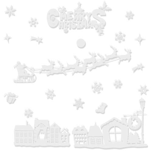 Ruhhy Kerststickers voor op het raam 22305