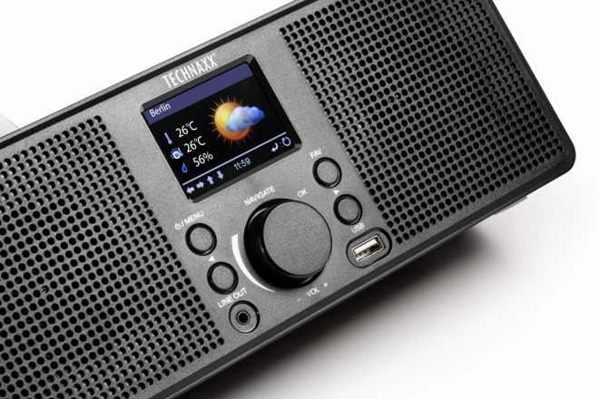 Radio Internet Technaxx avec enceintes stéréo 2x2W et WiFi