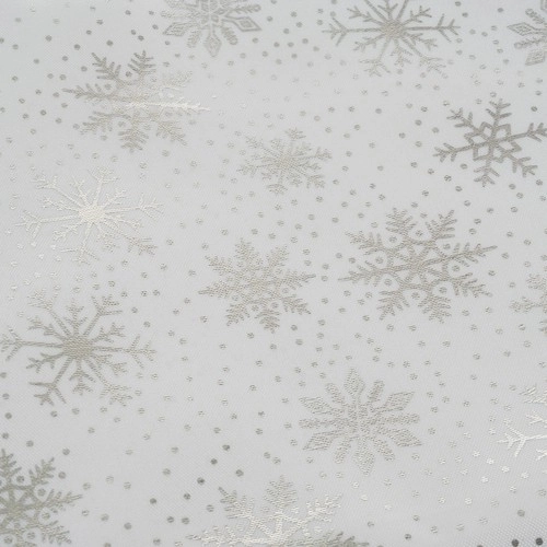 Weihnachtstischdecke mit Schneeflockenmuster 260 x 140 cm