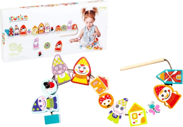 CUBIKA Threading Set Wooden Dwarfs