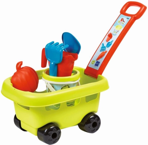 Tout le nécessaire pour jouer dans le sable dans un seul chariot
