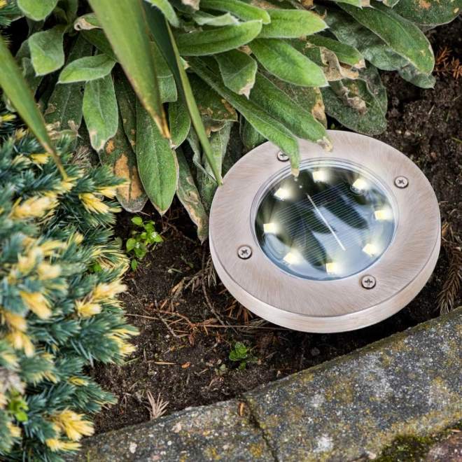Solar Ground Spike Garden Lamps Set of 4 Warm White