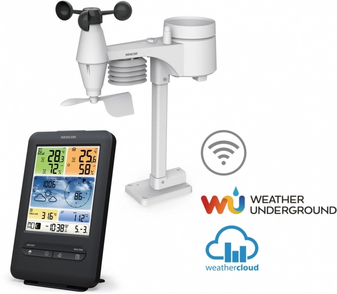 Professional Weather Station with WiFi Sensor 5in1