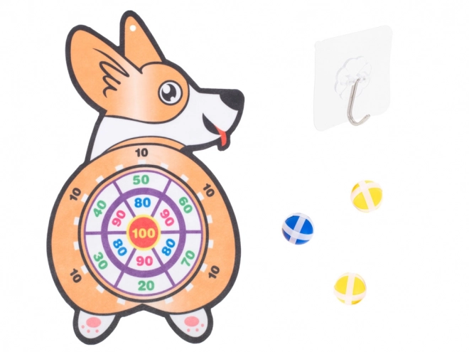 Kinderspel Corgi doel met zachte ballen