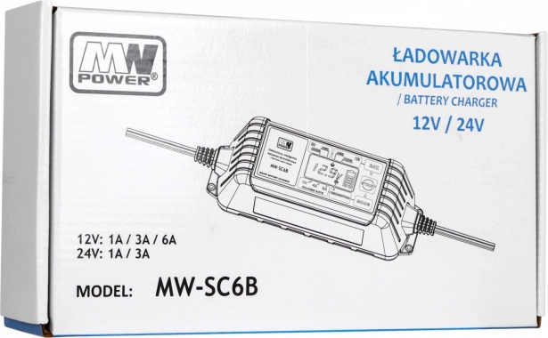 Intelligente acculader 12V/24V met LCD-display
