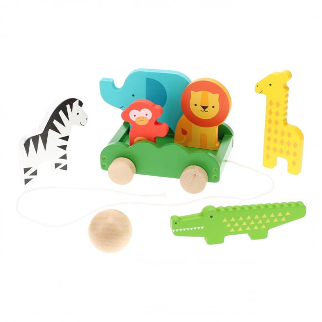 Houten trekdierenspeelgoed