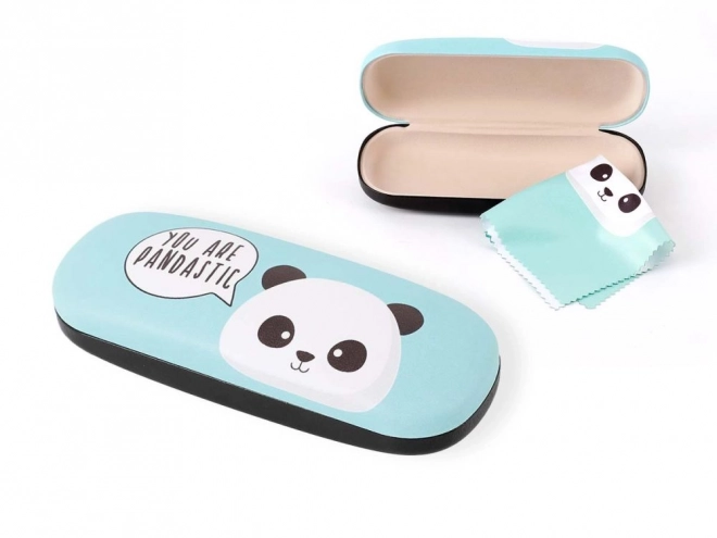 Glass case with panda design