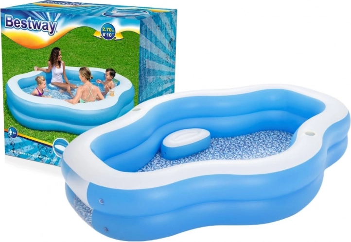 Aufblasbarer Familienpool mit Fenster und Sitzplätzen BESTWAY 270 × 198 × 51 cm