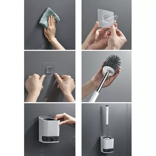 Ruhhy siliconen toiletborstel voor badkamer 23808