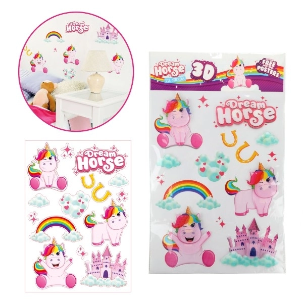 Unicorn Wall Stickers XXL 3D