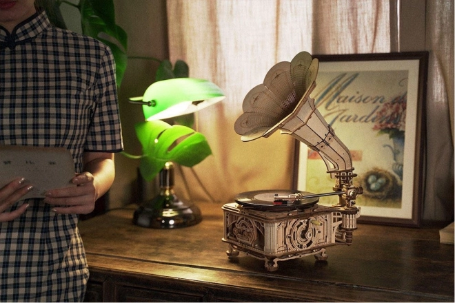 Rokr 3D houten puzzel Klassieke grammofoon