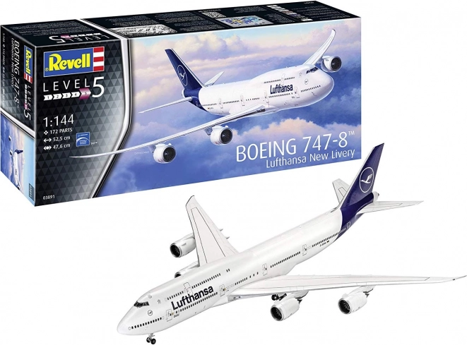 Maquette en plastique d’avion Boeing 747-8 Lufthansa