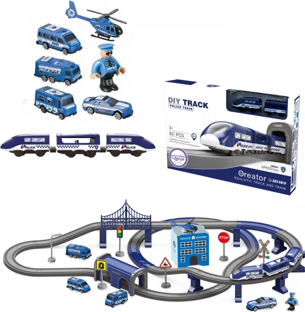 Circuit de train pour enfants - police