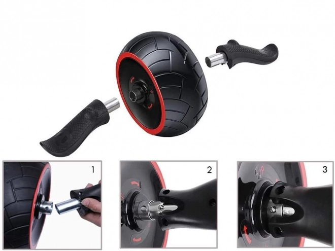 Exercices abdominaux sur roues + tapis – Bleu