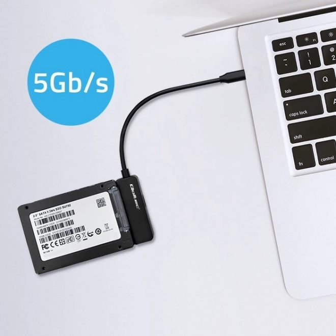 Adaptateur SATA | Adaptateur SSD HDD 2,5" | Super vitesse 5Gb/s | 2TB – USB-C