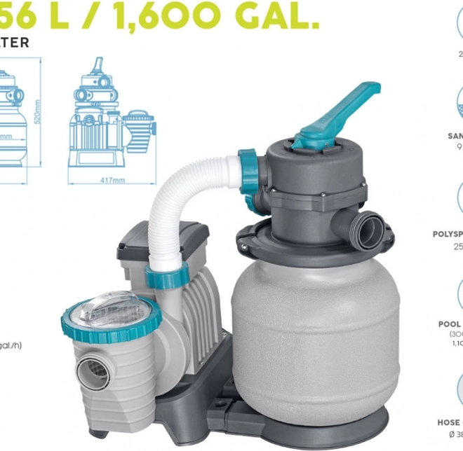 Bestway zandfilterpomp voor zwembadwaterfiltering