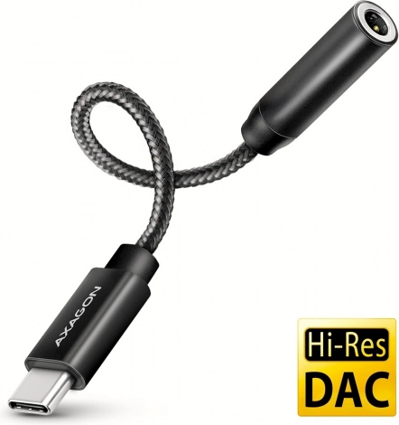 Externe USB‑C-Soundkarte AXAGON ADA‑HC 32‑bit DAC mit 3,5‑mm‑Klinke (384 kHz)
