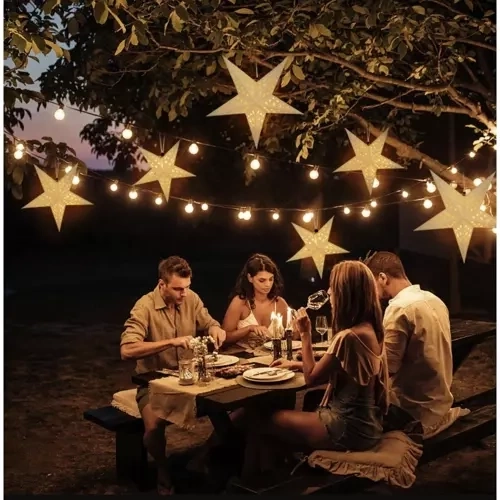 Leuchtender Papierstern LED 50 cm