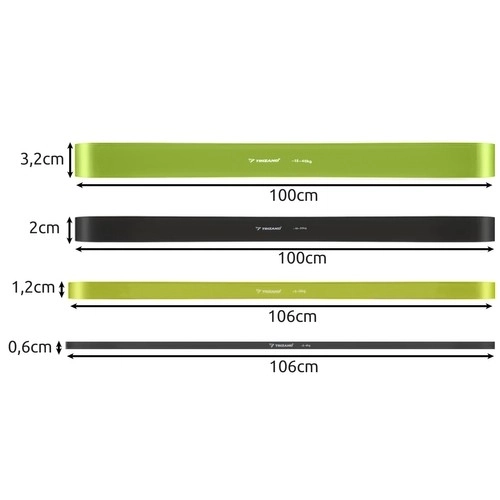 Gym rubber set - 4 stuks. Trizand 24305