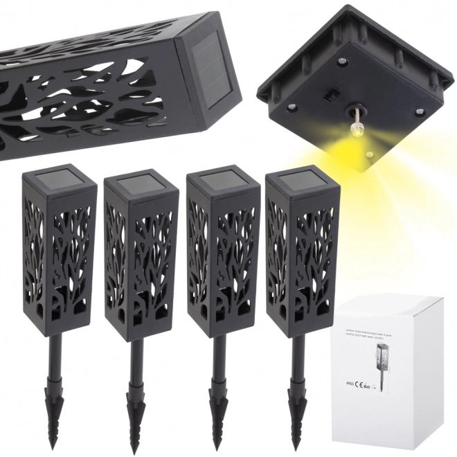 Zonne-decoratieve tuinlampen 4 stuks