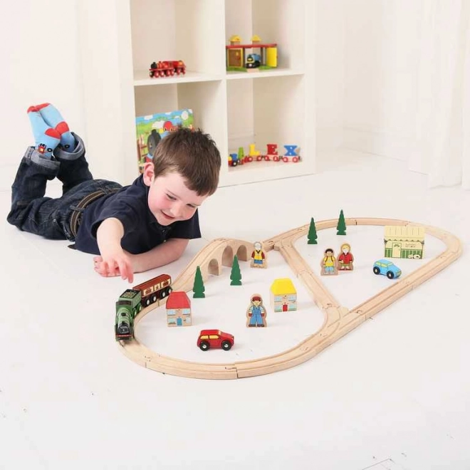 Houten treinset Flying Scotsman